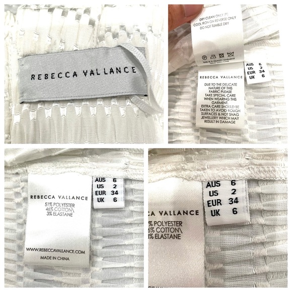 NWT Rebecca Vallance Cut Out Bow Seersucker Midi Dress Summer Resort US Size 2 - Picture 13 of 14